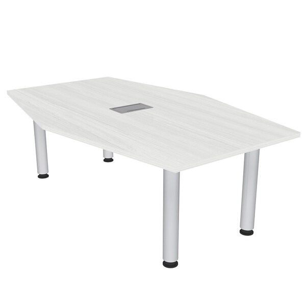 45.25 in W, 71.5 in L, 29 in H, Engineered Wood Top, White